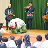 川島囃子の公演盛況　園児に伝統文化発信