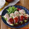 こねずに作れる。豚こまピーマンの肉詰め