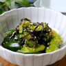 きゅうりの塩昆布和え。ごま油なし