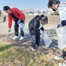 鶴見川をきれいに　有志約80人が清掃活動