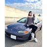 川瀬もえ、美デコルテあらわな愛車との2SHOTにファン歓喜の声