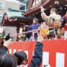 笑顔で豆まき