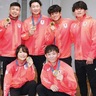 日体大レスリング部　金メダリスト５人を称え　健志台キャンパスで祝賀会