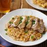 【炊飯器ランチ】ボリューム満点。チキンチャーハン