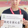 全中陸上200Mで優勝　桔梗が丘中・北村さん　名張