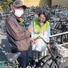 自転車はダブルロックを　市防犯協会女性部が啓発