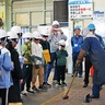 大野台小　建築鉄骨の世界を体験　池田鉄工で工場見学