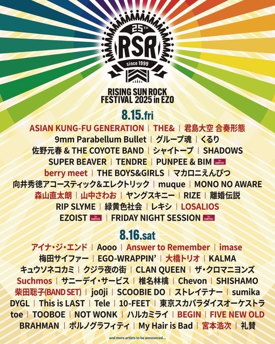 RISING SUN ROCK FESTIVAL 2025 in EZO』宮本浩次、山中さわお