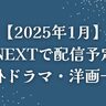 【2025年1月】U-NEXT（ユーネクスト）で配信予定の海外ドラマ・洋画一覧