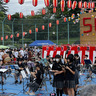 嶮山公園で夏祭り