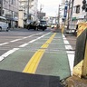 伊勢原駅横踏切内　エスコートゾーン設置　視覚障害者の横断を支援