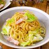キャベツとベーコンの和風だしパスタ