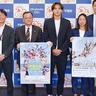 川合会長らが市長表敬　ビーチバレー荒井商事杯