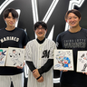 【千葉ロッテ】「ドラベース」作者むぎわらしんたろうさんと佐藤都志也捕手、和田康士朗外野手のフォトセッションが実現！