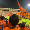 ​サッカー大好きアナウンサー、IAIスタジアム日本平でエスパルス戦を初のゴール裏で観戦！