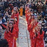 晴れ着姿で可憐な舞　三崎で「チャッキラコ」奉納