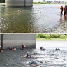 夏場の水難事故防げ　相模川で潜水訓練