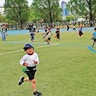 初めてのラグビー体験　幼児ら30人が等々力で