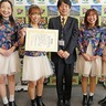 尽力団体に感謝状　ＧＡＢＵら３団体