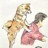 柴犬あるある、犬の肩揉みは癒し効果抜群なとこ