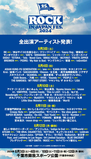 櫻坂46、新しい学校のリーダーズら＜ROCK IN JAPAN FESTIVAL 2024＞出演決定！ - Yahoo! JAPAN