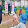 市内幼児に運動指導　女子野球選手が講師に