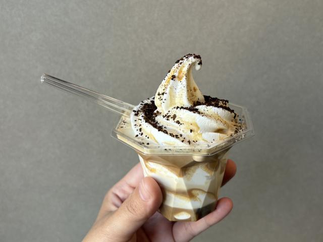ミニソフトクリーム150円！コーヒー専門店ならでは“アフォガード