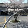JR甲南山手駅の山側にある『駅前広場』の工事がほぼ完了。まもなく桜も満開に