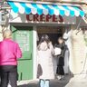 JR元町駅から山側すぐのところに『ハナサククレープ』がオープンしてる。パリパリ食感の「シュガーバタークレープ専門店」