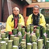いさご通り　｢竹小僧」の無料頒布会　かわしんふれあい広場で