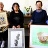 円熟の3人絵画展　個性際立つ多彩な20点　絵の教室楠々社で