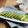 定番のお漬物。きゅうりの辛子醤油漬け