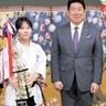 幸区在住空手選手　｢最強姉妹｣が福田市長訪問　本田志帆さん、夏さん
