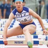 １年生嶋中さんが２位　県高校総体・100ｍハードル