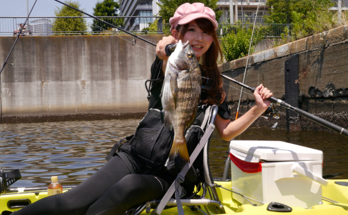 初の足漕ぎカヤックフィッシングでクロダイ登場！【東京・豊洲ぐるり公園】落とし込み釣りでヒット - Yahoo! JAPAN