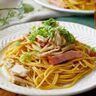 ワンパンでパパッと！舞茸とベーコンの和風にんにくパスタ