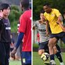 アスルクラロ沼津が3−2でジュビロ磐田を撃破。中山雅史監督と2ゴールの鈴木輪太朗イブラヒームが試合振り返り