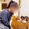 『保護した猫と妹の初対面』→仲良くなろうとした結果が…思わず笑顔になる微笑ましい光景が22万再生「可愛すぎる」「楽しそうでいいね」