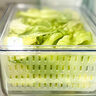【3COINS】野菜の水切り＆保管を効率化！ザル付き保存容器で洗った野菜をそのまま冷蔵庫に入れられる！