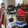 「５周年おめでとう」　センター南・駅ピアノ