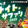 【8/9～9/6の土曜日】広島市安佐動物公園で「納涼ナイト☆サファリ2025」開催！夜の動物園を探検しよう