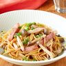 ベーコンとしめじの和風パスタ